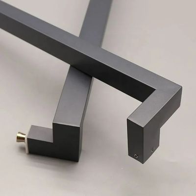 Μαύρο τετράγωνο μπαρ ντουλάπι τραβήξτε συρτάρι χειριστήρες από ανοξείδωτο χάλυβα σύγχρονο υλικό